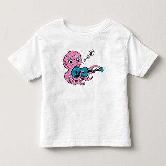 Cute Guitar Player Octopus Toddler T-Shirt
