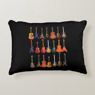 Cute Guitar Rock And Roll Musical Instruments Gift Decorative Cushion