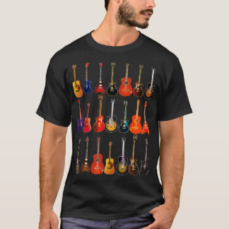 Cute Guitar Rock N Roll Musical Instruments Gift T-Shirt
