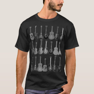 Cute Guitar Rock N Roll Musical Instruments T-Shirt