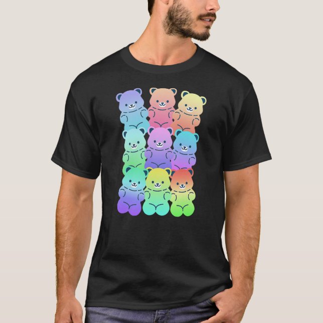 Cute Gummy Bear Art For Men Women Kids Candy Lover T-Shirt (Front)