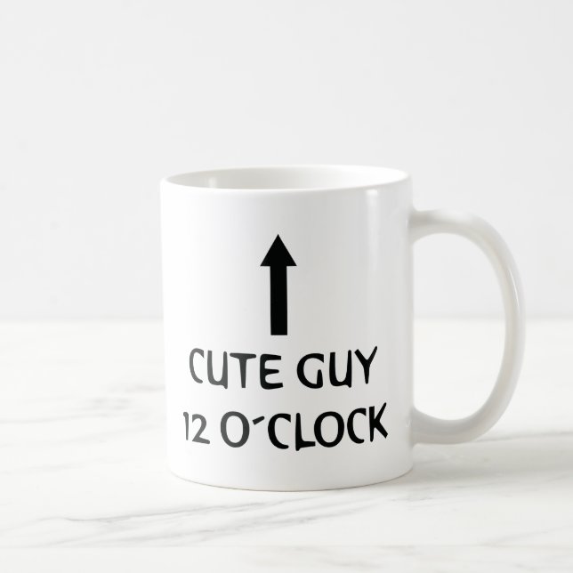 cute guy 12 o´clock coffee mug (Right)