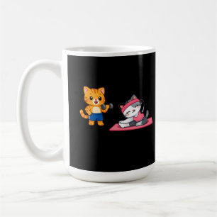 Cute Gym Cat Couple Mug – Funny Workout Gift