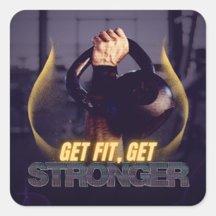 Cute Gym / Fitness Sticker stronger every day