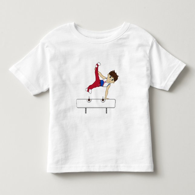 Cute Gymnast on Pommel Horse Tee (Front)