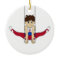 Cute Gymnast on Rings Ornament