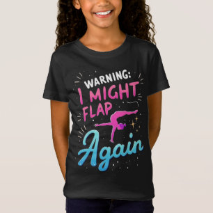 Cute Gymnastics Art for Girls, Kids, Women Gym T-Shirt