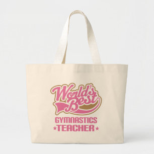 Cute Gymnastics Teacher Large Tote Bag
