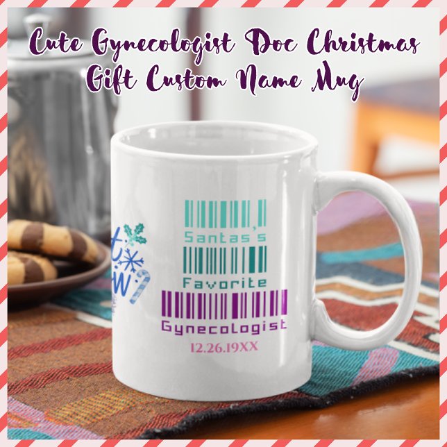 Cute Gynaecologist Doc Christmas Gift Custom Name  Mug (Creator Uploaded)