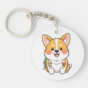 Cute Hachiko Akita Inu Loyal Dog Japan Key Ring