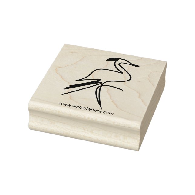 Cute Hair Crane Bird Rubber Stamp (Stamp)