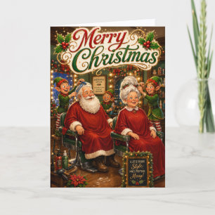 Cute Hair Salon Stylist Client Appreciation Holiday Card