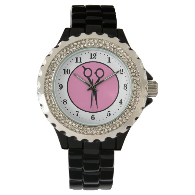 cute Hair stylist scissors Watch (Front)
