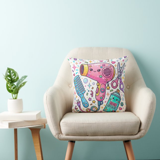 Cute Hair Stylist Tools Cushion (Chair)