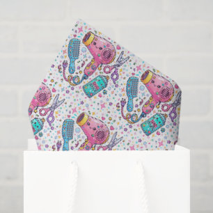 Cute Hair Stylist Tools in Kawaii Art Style Tissue Paper