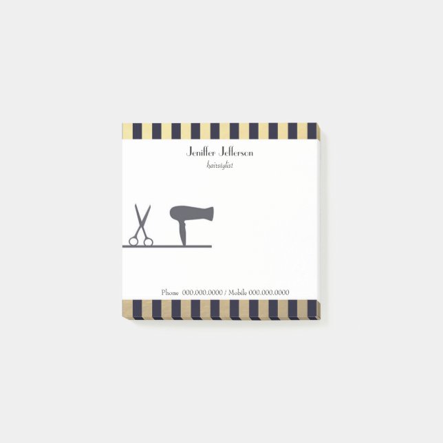 Cute Hairdresser Appointment Post-it® Notes (Front)