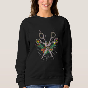 Cute Hairdresser Women  Tropical Flower Hairstylis Sweatshirt