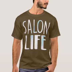 Cute hairstylist nail tech salon hair nail salon T-Shirt