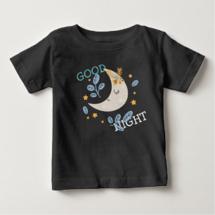 Cute Half moon Good Night Baby T-Shirt