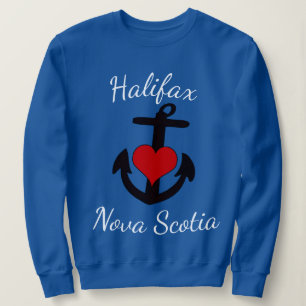 Cute Halifax Nova Scotia anchor heart custom  Sweatshirt