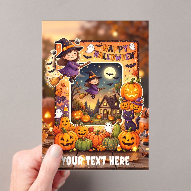 Cute Halloween Acrylic Invitation #6 (Insitu (Handheld))