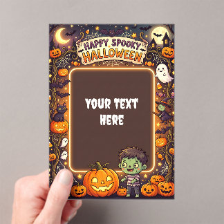 Cute Halloween Acrylic Invitation #7