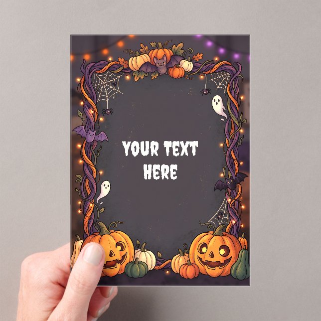 Cute Halloween Acrylic Invitation #8 (Insitu (Handheld))