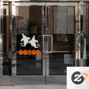 Cute Halloween And Pumpkin Window Cling