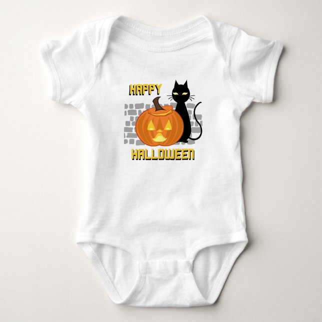 Cute Halloween  Baby Bodysuit (Front)