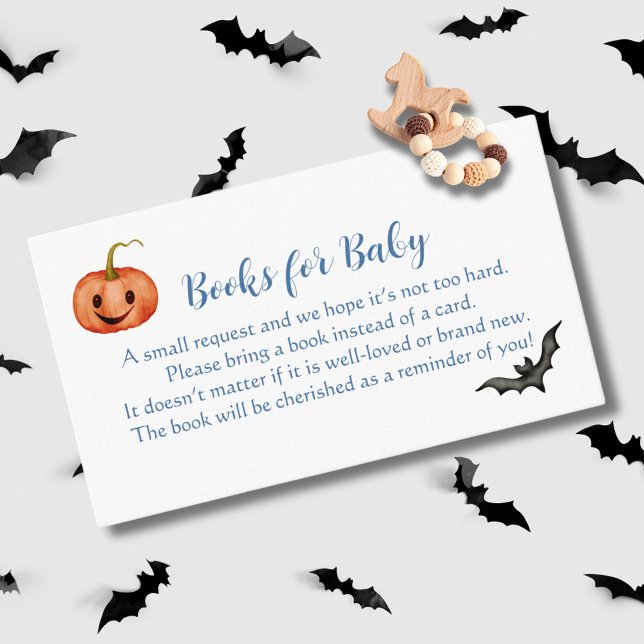 Cute Halloween Baby Shower Book Request  Enclosure Card (Creator Uploaded)