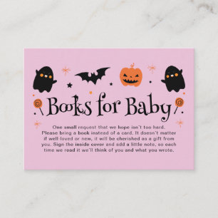 Cute Halloween Baby Shower Books for Baby Enclosure Card