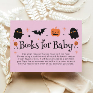 Cute Halloween Baby Shower Books for Baby Enclosure Card