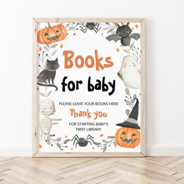 Cute Halloween Baby Shower Books for baby Sign (Creator Uploaded)