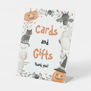 Cute Halloween Baby Shower Cards and Gifts Sign