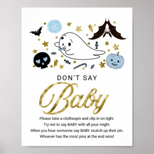 Cute Halloween Baby Shower Don't Say Baby Sign
