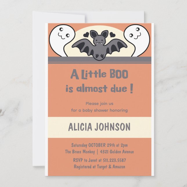 Cute Halloween Baby shower Invitation (Front)