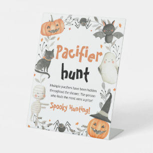 Cute Halloween Baby Shower Pacifier Hunt Sign