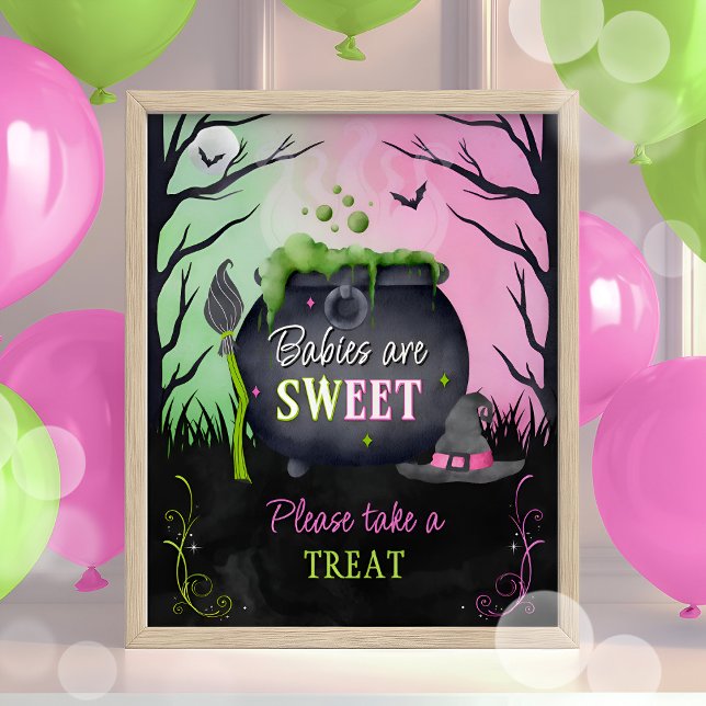 Cute Halloween Baby Shower Sweets Sign (Creator Uploaded)