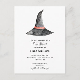 Cute Halloween Baby Shower Witch's Hat Simple Postcard
