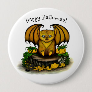  Cute Halloween Bat 10 Cm Round Badge