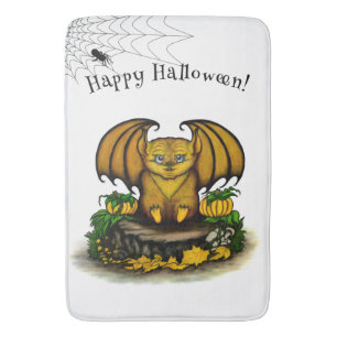 Cute Halloween Bat Bath Mat