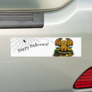 Cute Halloween Bat Bumper Sticker