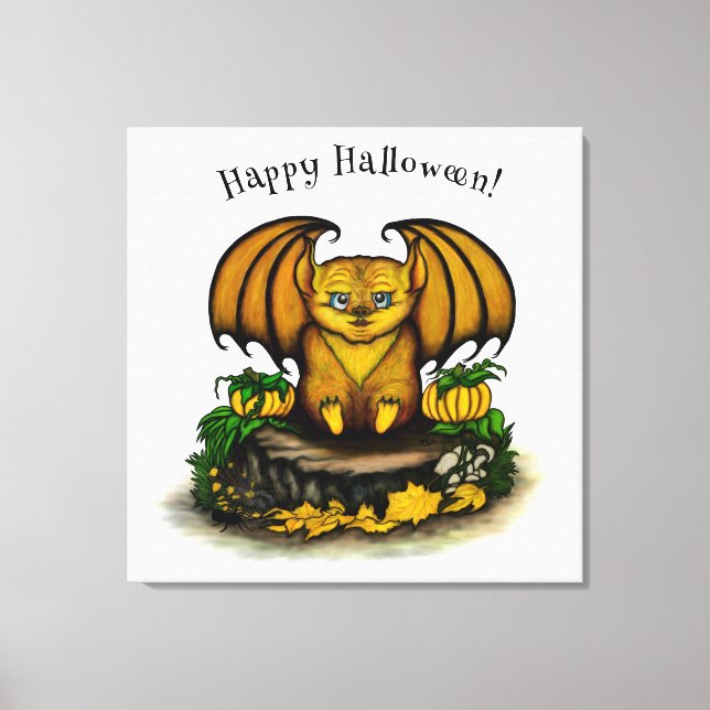  Cute Halloween Bat Canvas Print (Front)