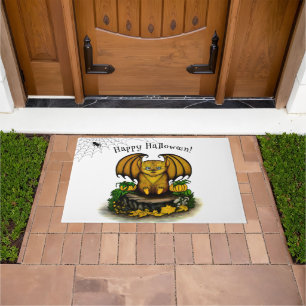 Cute Halloween Bat Doormat