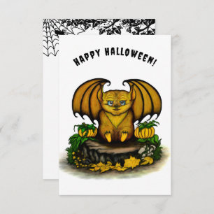 Cute Halloween Bat Enclosure Card