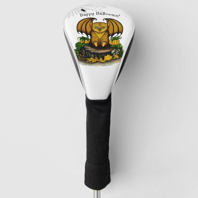  Cute Halloween Bat Golf Head Cover (Front)