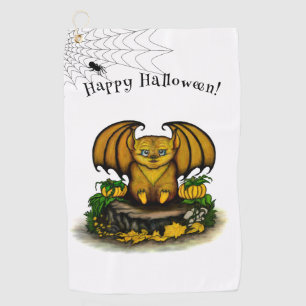 Cute Halloween Bat Golf Towel