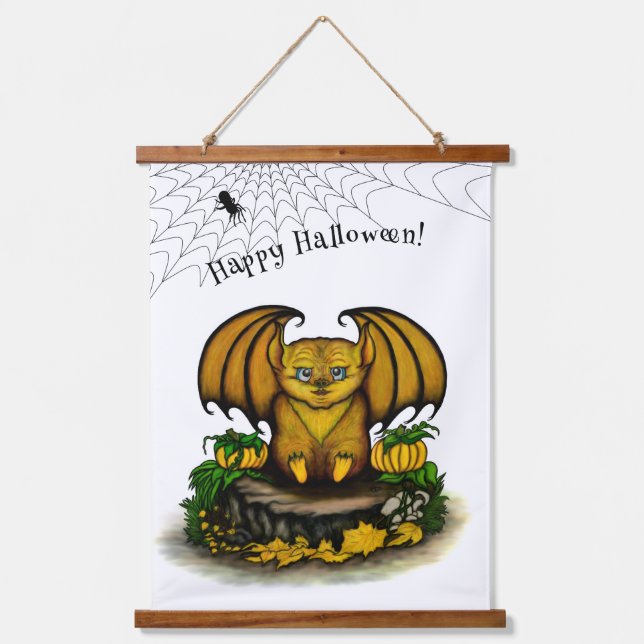 Cute Halloween Bat Hanging Tapestry (Front)