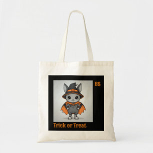 Cute Halloween bat in Disguise   Trick or Treat Tote Bag