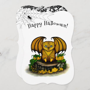  Cute Halloween Bat Invitation